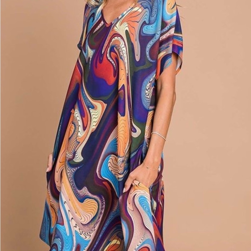 Colorful Abstract Pattern Dress (large) - Picture 7 of 7